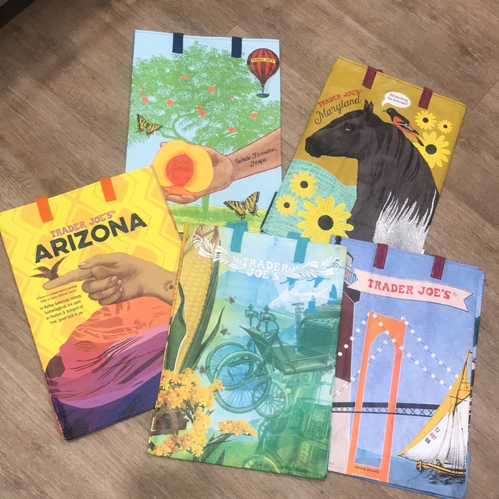Trader Joe’s reusable state bags NWT